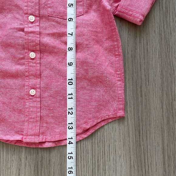 NWT Janie and Jack Linen Button Up Roll-Cuff Shirt & Striped Socks Red 12-18M - Picture 8 of 12